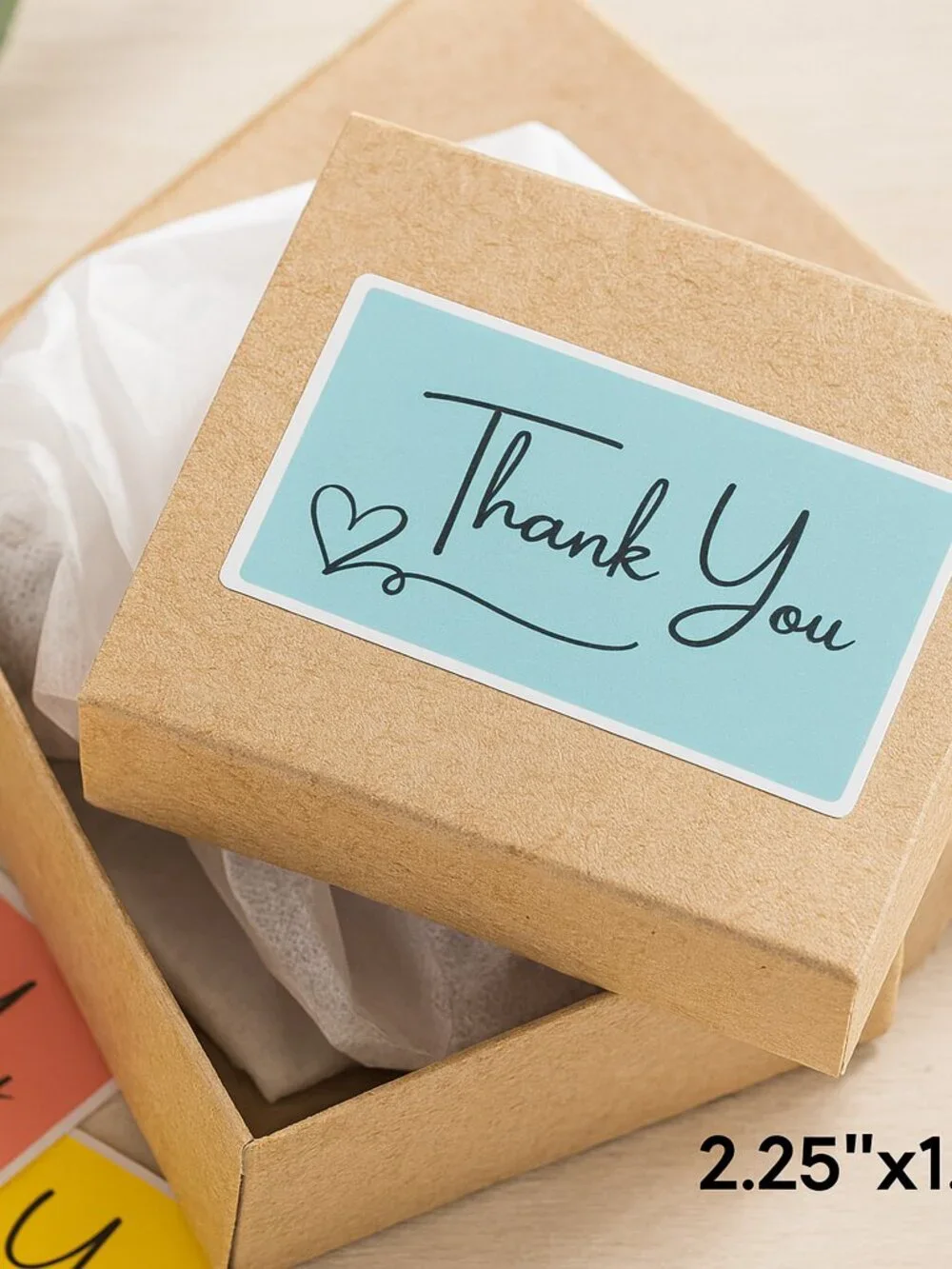 250 Thank You Sticker Pack Mulicolor Simple Small Business Packaging Stickers